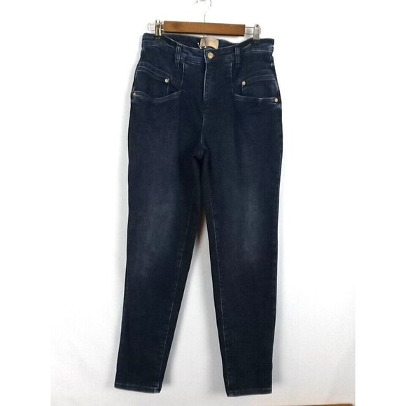 Mac Jeans Women's Sylvie Meis  24/7 Blue High Rise Straight Tapered FLAW - Picture 1 of 13